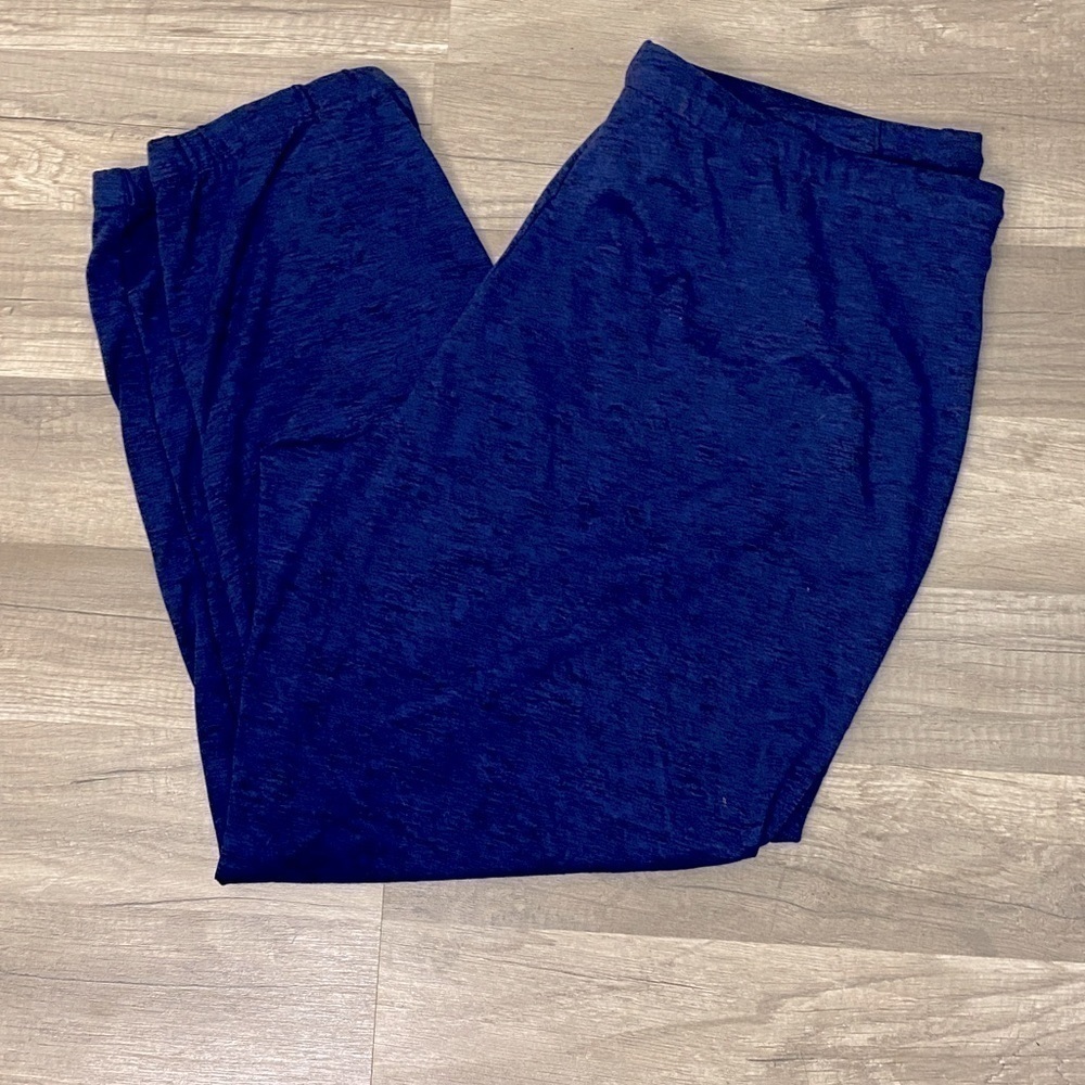 H By Halston Mens Soft Elastic Waist Joggers Blue & Black Size Large